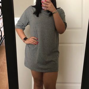 “Boyfriend shirt dress”